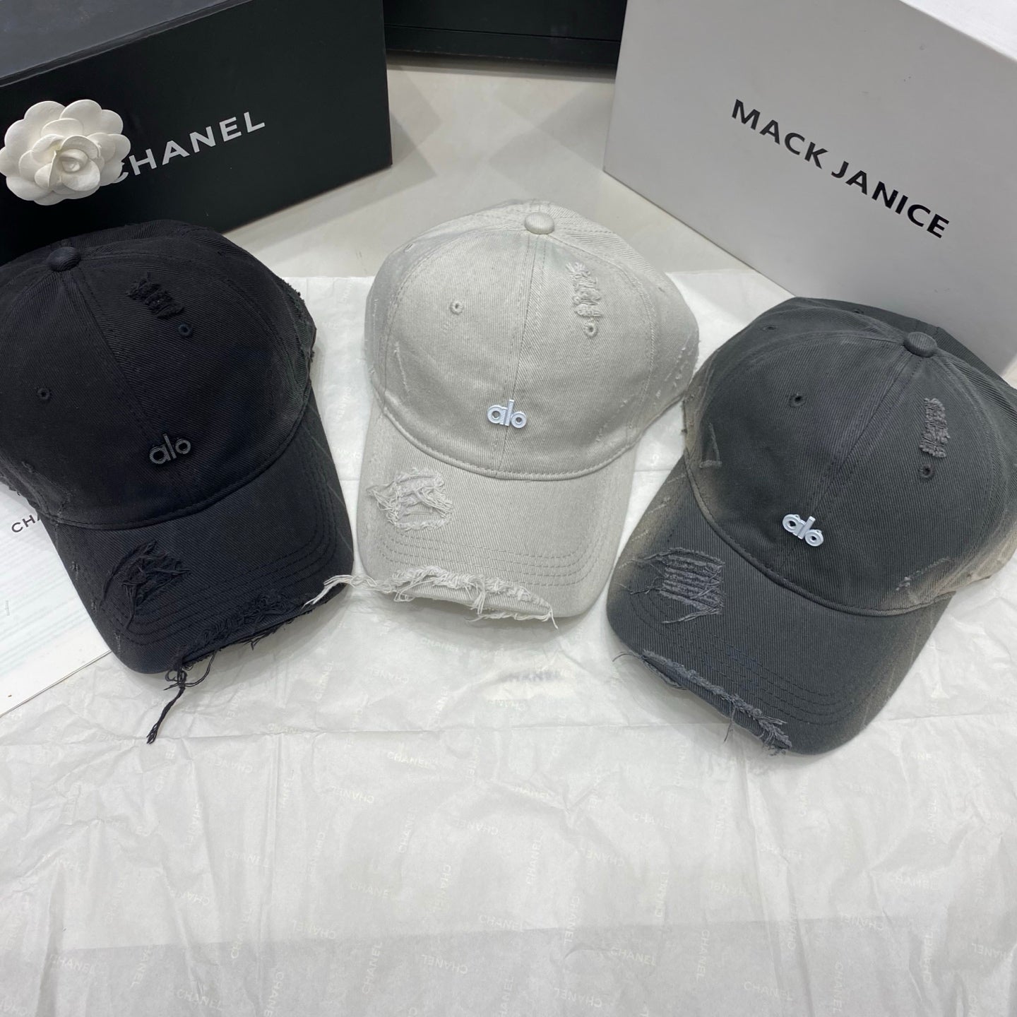 AlO Distressed Baseball Cap